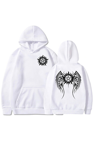 Tarzsokak هوديي وينشستر بروس سوبر ناتورال للجنسين باللون الأبيض G