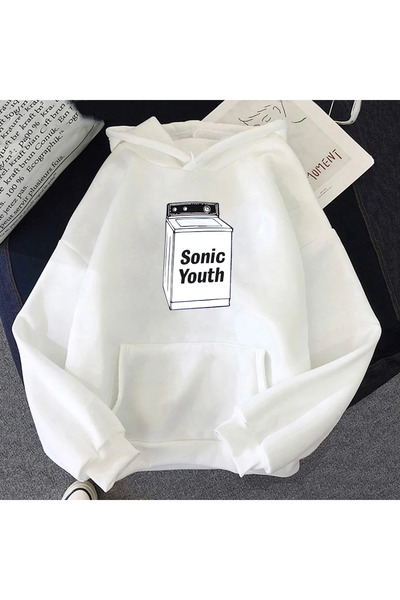 Tarzsokak سترة بيضاء للجنسين S-Sonic للشباب موسيقى الهارد هاراجوكو، سترة عصري...