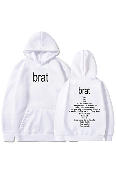 Tarzsokak Білий унісекс альбом Brat графічний принт charderas Charli XCX спів...