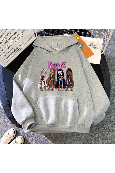 Tarzsokak رمادي للجنسين 2021 ربيع براتز مكتوب بناتي ملابس علوية حلوة هاراجوكو...