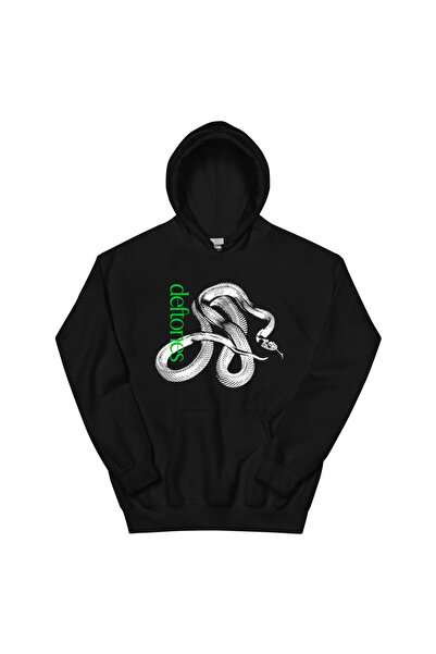 Tarzsokak Черна унисекс качулка със специален музикален принт Rock Band Defto...