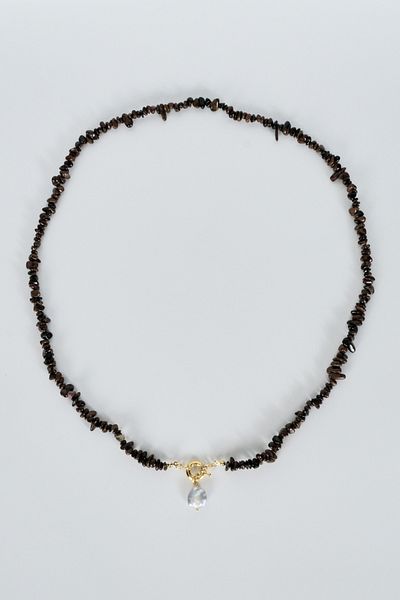 BE BLUE Natural Brown Stone Necklace