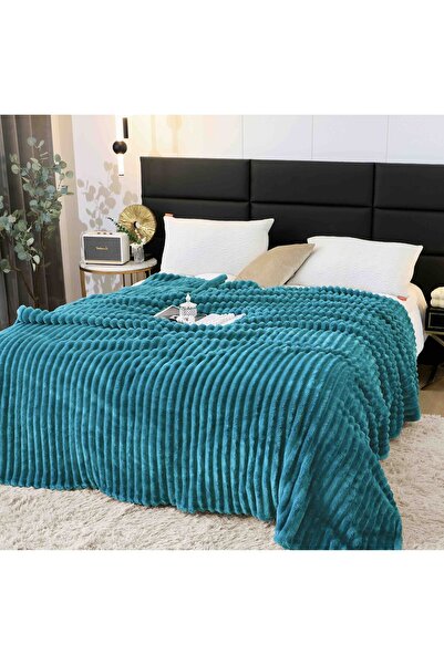 MHR Cocolino Double Blanket, Super Soft, 200 x 230 cm, Blue