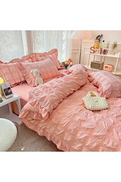 OEM Double bed sheet set, Finet, 6 pieces, ZUBI, pink, 230 x 250