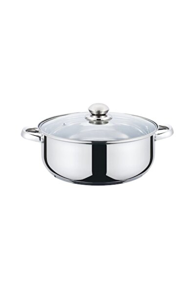 OEM Stainless Steel Pot, Induction Compatible, with Glass Lid, 28 cm, 5.5 L