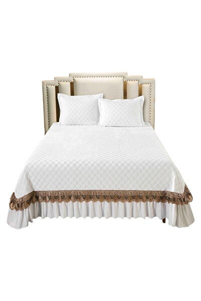 OEM Quilt and 2 Pillowcases, Quilted Velvet with Embroidery, MS STAR, 3-piece set, 2 persons, Uni, 220X2