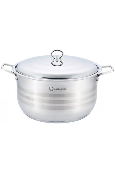 OEM Oală din oțel inoxidabil cu capac, 38 cm, 23 l, Grunberg GR8138