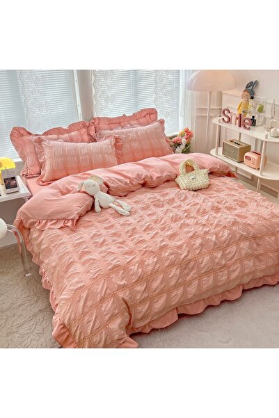 OEM Double bed sheet set, Finet, 6 pieces, ZUBI, pink, 230 x 250