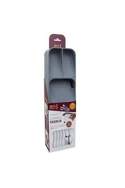OEM Cutlery Organizer 5 Sections 39x11.2x5.2 cm Matte Light Gray