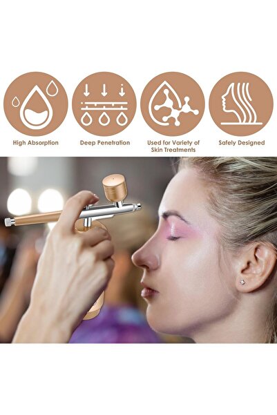 Yelajoy طقم رش، قابل لإعادة الشحن، طقم فرشاة هوائية محمول لاسلكي، فوهة 0.3 مم...