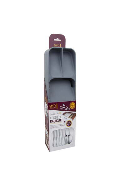 OEM Organizator de tacâmuri cu 5 secțiuni 39x11,2x5,2 cm Gri deschis mat