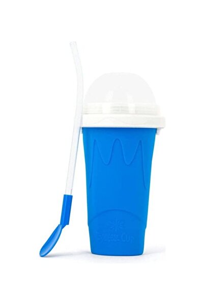 LIXADA Slushy Maker Cup With Straw Blue/Clear
