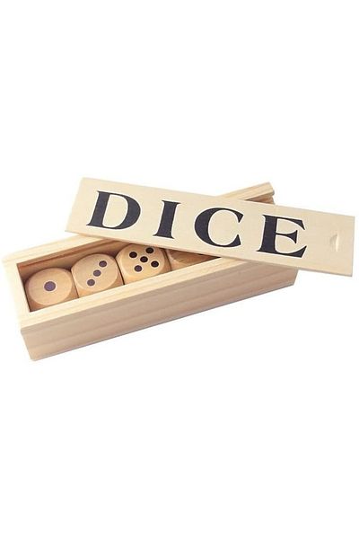 Germania Wooden dice - 30mm, 5 pieces in a box