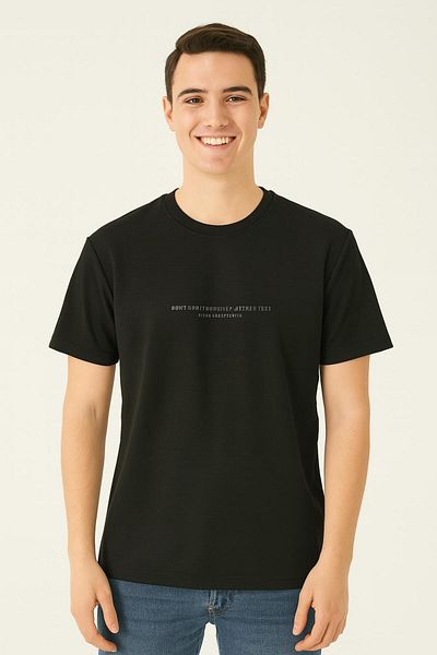 CLASSİCS MEN Tricou cu mânecă scurtă pentru bărbați White Room Slim Fit 7364