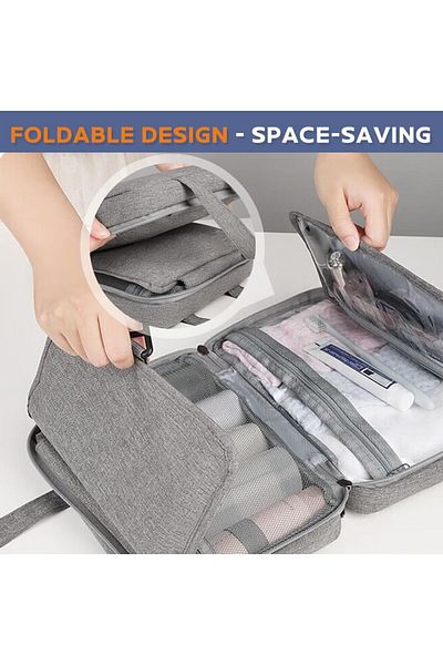 COOYA Travelling Cosmetic Bag, Thickened and Waterproof, Can Store Make-Up and Shaving Supplies, 27x18x8cm