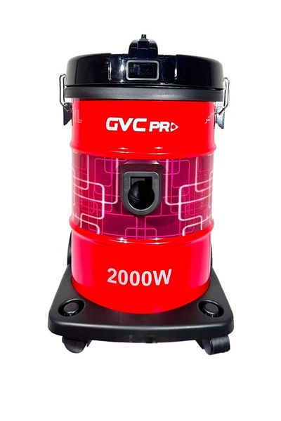 GVC PRO مكنسة كهربائية أسطوانية سعة 21 لترًا وقوة 2000 وات GVCV-2000 باللون الأحمر