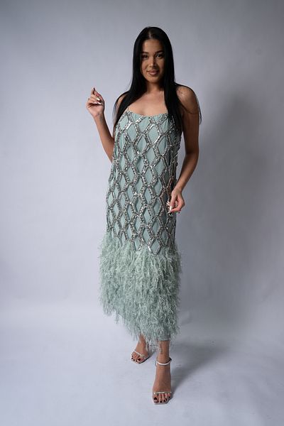 ASOS Rochie Glamour Feather Luxe