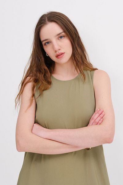 Addax Crew Neck Long Dress E13986