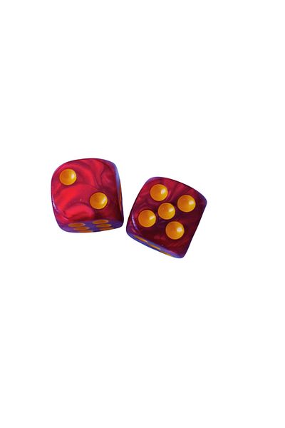 MagazinulDeSah Red pearl dice 16 mm - set of 2 pieces