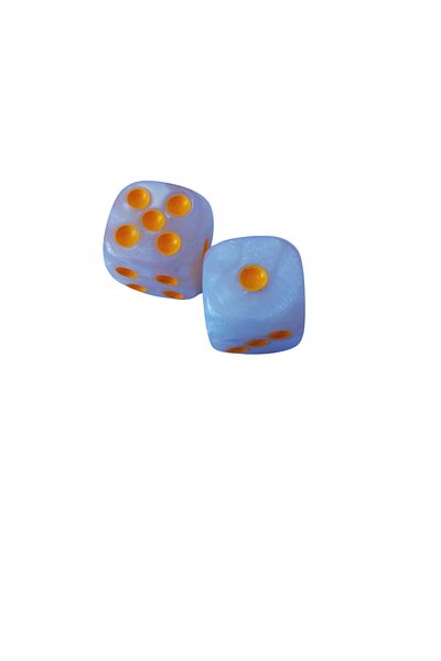 MagazinulDeSah White pearl dice 16 mm - set of 2 pieces