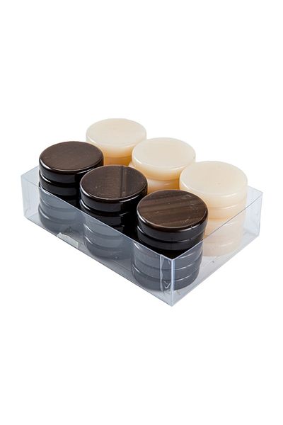 Manopoulos Backgammon game pieces - mother-of-pearl - brown - d.36mm