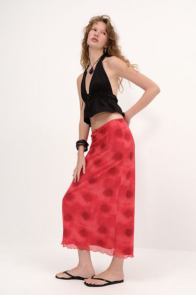 Addax Lined Long Skirt E16803-E3