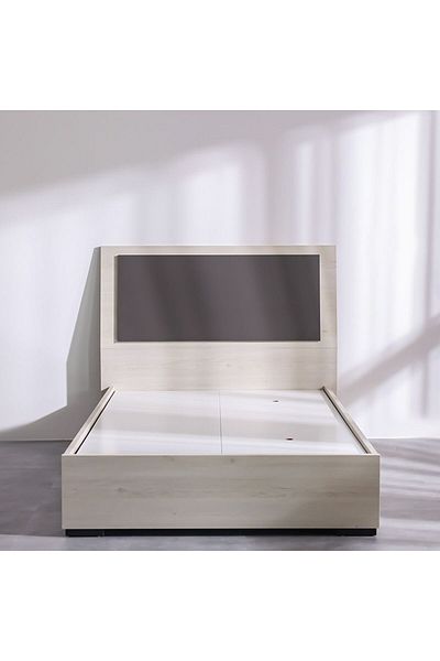 Danube Home Pletora 120x200 Single Bed with LED Lights - Grey Oak L211xW137xH115cm