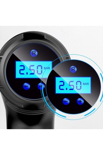 PROCART Portable car compressor, Wireless, LCD screen, USB rechargeable, 120W, front LED