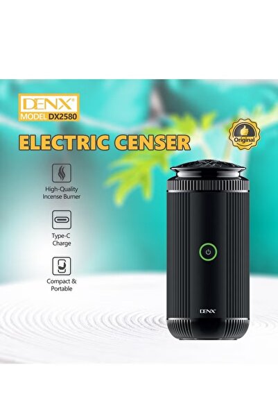 Denx Rechargeable Electric Incense Burner with Type-C Port and Turbo Fan
