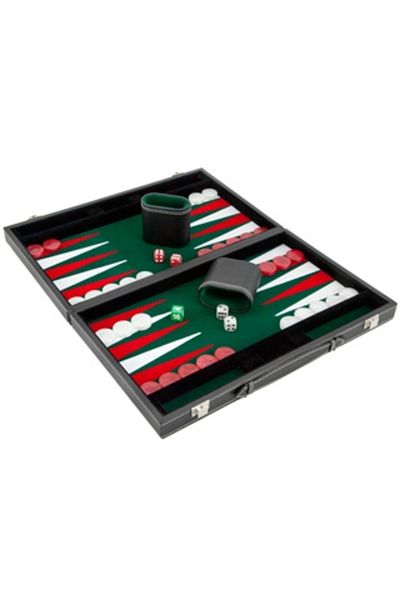MagazinulDeSah Set joc table/Backgammon in stil Casino - Compact- 38x47 cm - Verde
