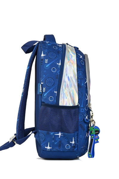 MUGGLE Mu5904 Set de 3 rucsac pentru școală primară robot [ghiozdan + cutie de prânz + cutie de creion)