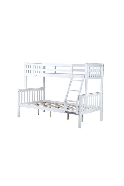 Danube Home Derby 90x200/120x200 Solid Wood Twin Bunk Bed - White L210xW129xH163cm