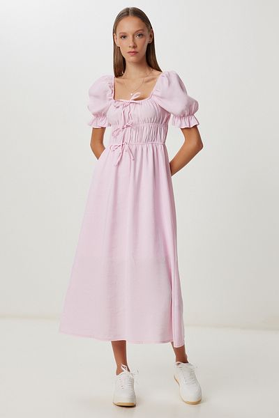 Lovelyİstanbul Rochie modală de vară Carmen Guler LUB0151 CANDY PINK