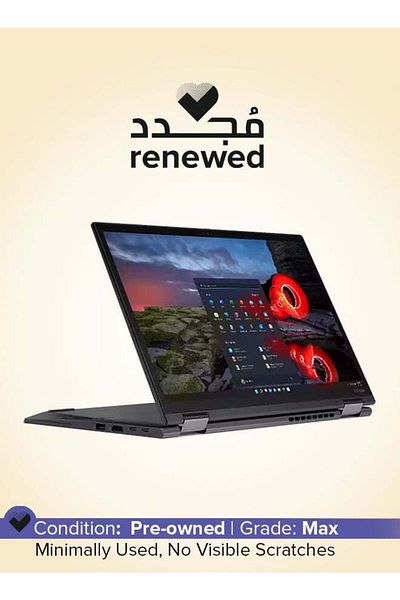 LENOVO جهاز ThinkPad X13 Yoga Gen 2 مستعمل بشاشة 13.3 بوصة ومعالج Intel Core i5 من الجيل الحادي عشر وذاكرة 16 جيجابايت وذاكرة 512 جيجابايت ونظام تشغيل Windows أسود