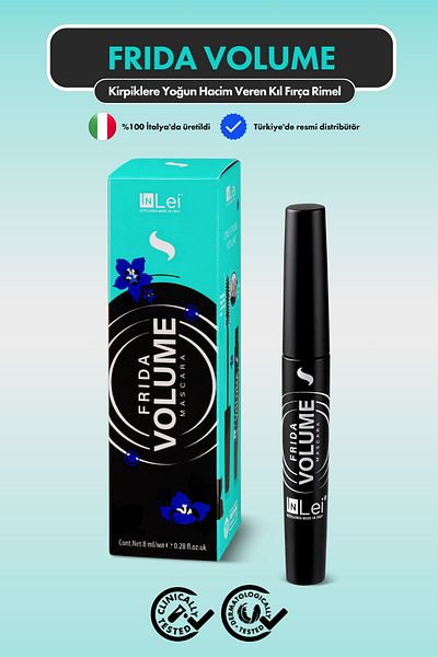 İnLei Volume Mascara – Mascara with Bristle Brush That Gives Intense Volume and Care to Eyelashes