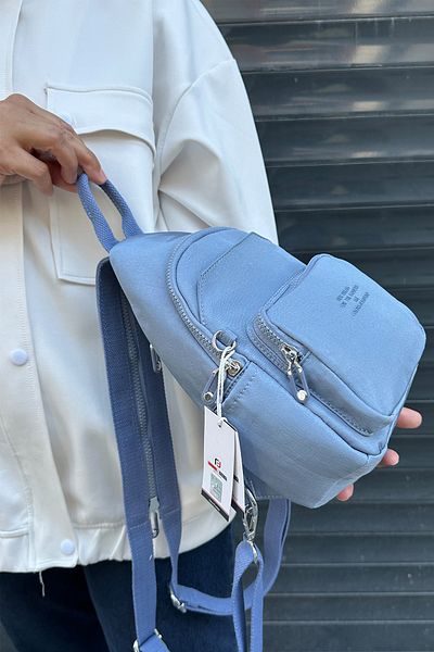 Just Polo Imported Clinker Fabric Unisex Backpack and Chest Bag