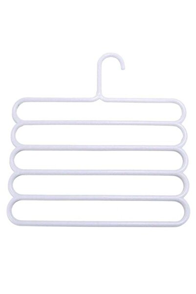 SAPU 5-Layer Multipurpose Closet Clothes Hanger White 34 x 34cm