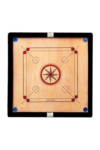 rexa Wooden Carrom Board Set with Coins and Striker – Classic Indoor Game for All Ages