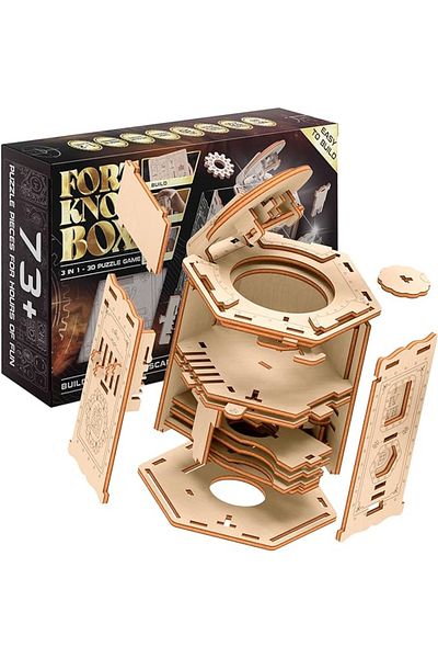 esc welt - Fort Knox Box Pro - 3 IN 1 Puzzle with SECRET compartment - 3D wooden puzzle