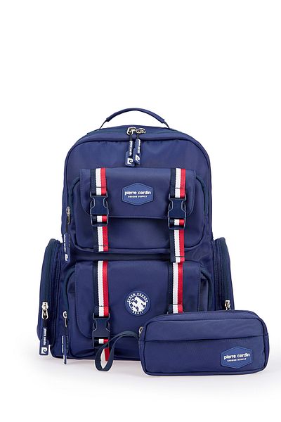 Pierre Cardin Унисекс комплект ученически чанти Pcset07pc100408-син