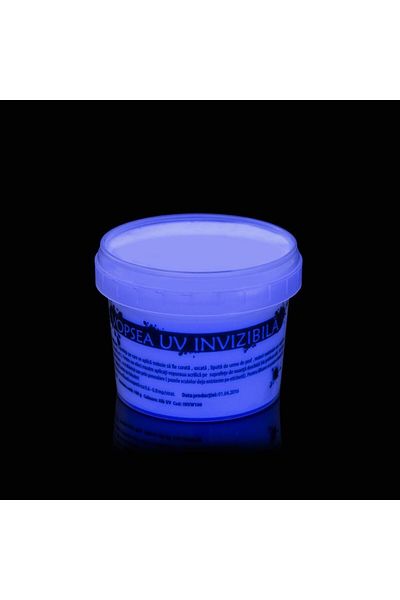 PROCART Vopsea fluorescentă reactivă UV invizibilă, albă transparentă 30 g