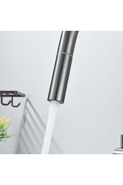 CasaVie Faucet with purification filter and extractable shower, matte gray, code 1680