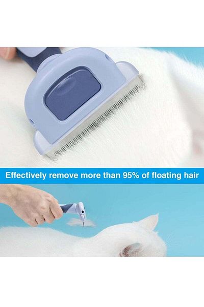 COOYA Pet Grooming Brush, Deshedding Tool for Dogs & Cats,furminator for dogs,Stainless Steel (Blue)