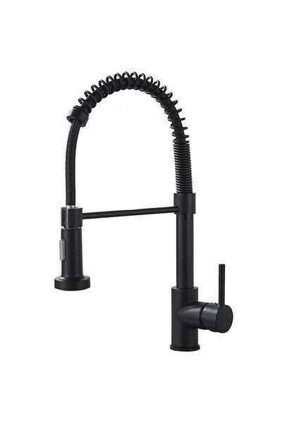 CasaVie Professional kitchen faucet, with flexible shower, 2 flow functions, matte black, code 1335