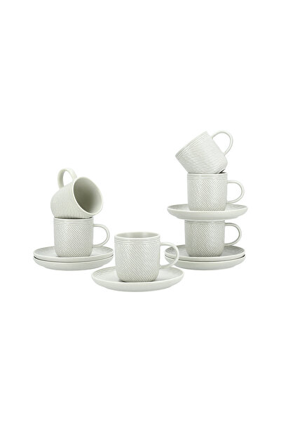 Dallaty white porcelain English coffee cups set 12 pcs