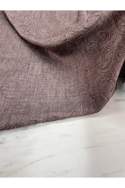 ipekkumaş Kahverengi Kabartma Desenli Eteklik Ceketlik Elbiselik Keten Kumaş ÜRÜNÜMÜZ ADET OLARAK SATILIR 1 AD