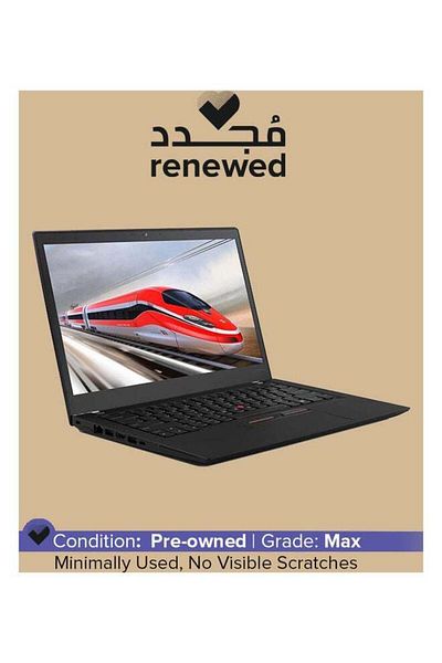 LENOVO جهاز ThinkPad T470s مستعمل بشاشة 14 بوصة ومعالج Intel Core i5 من الجيل السادس وذاكرة 8 جيجابايت وذاكرة 256 جيجابايت، لون أسود بنظام Windows