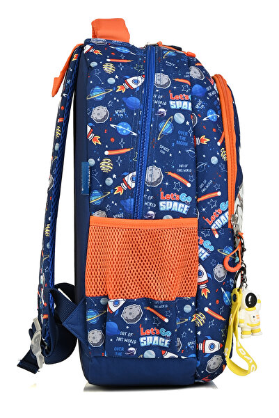 MUGGLE Mu5868 Set de 3 rucsac pentru școală primară astronaut [ghiozdan + cutie de prânz + trusa)