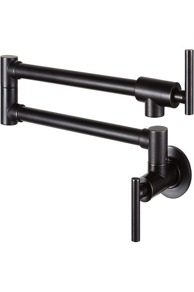 CasaVie Baterie pentru aragaz din otel masiv, cu montare pe perete si cu brat pliabil, negru, cod 1300