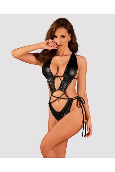 obsessive Lace Bodysuit, Obsessive, Cordellis Model, Black, One Size
